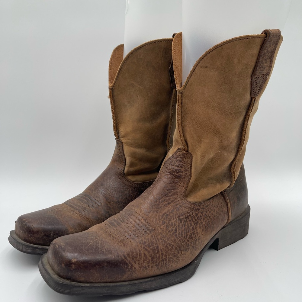 Ariat Rambler Men's 10 D Earth Brown Bomber Western Square Toe Boots 10002317